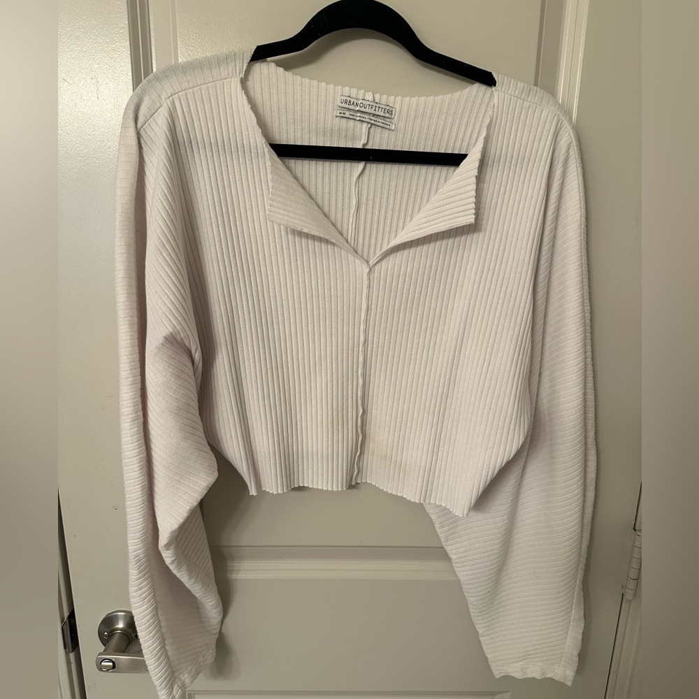 Urban outfitters white balloon sleeve top